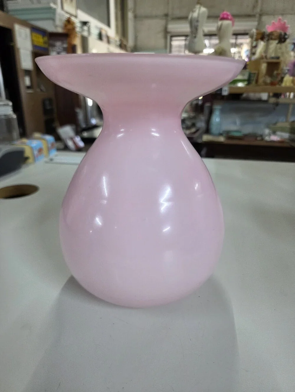 IKEA Vintage Pink Art Glass Vase Barbro Wesslander Pia Amsell Mid Century Modern